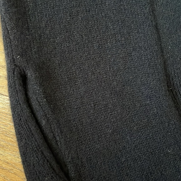 Zadig & Voltaire Paloma 100% Cashmere and Goat Leather Open Front Cardigan - Picture 5 of 13